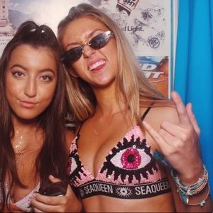 Ava bra pink evil eye xs